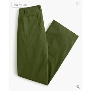 J.Crew $118 Lizzie High Rise Patch Pocket Wide Leg Pant Pine Green Size 24T thumbnail 4
