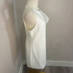 Lulus White One Shoulder Ruffle Mini Dress‎ Cocktail Bridal Size L thumbnail 9