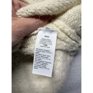 J.Crew Swingy Alpaca-blend Turtleneck Sweater Chunky Knit Cream Size S Merino thumbnail 3