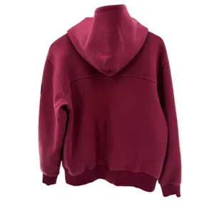 YPB Abercrombie & Fitch‎ Women XS neoKNIT Max Hoodie Burgundy Scuba Sweatshirt thumbnail 6
