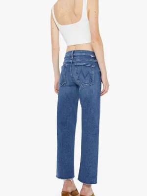 Mother The Newbie Ankle Fray Jeans Prized Possession Sz 28 New Mid Rise Straight thumbnail 3
