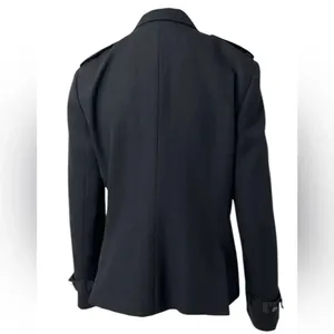 Burberry London Wool Blazer Nylon Pockets Black Womens 4 thumbnail 3