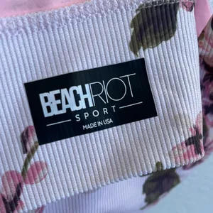 Beach Riot Leah Sports Bra Pink Floral Small thumbnail 5