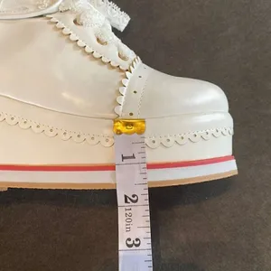 Women’s Platform Wedge Boots White Size EU 37 (6.5 US) NEW thumbnail 11