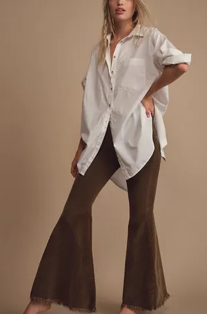 Free People We The Free Just Float On Cord Flare Pants, Velvet Corduroy thumbnail 1