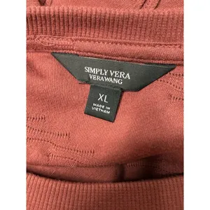 Simply Vera Top Women's Size XL Velvet Mauve Textured Career Sweatshirt‎ Comfort thumbnail 3