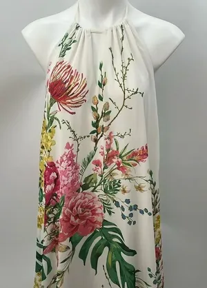 Vici floral halter backless maxi spring fairy dress size large thumbnail 1
