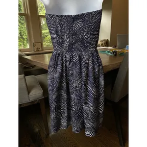 devlin Dress Size Small Strapless Blue White Quilted Smocked Mini from Nordstrom thumbnail 13