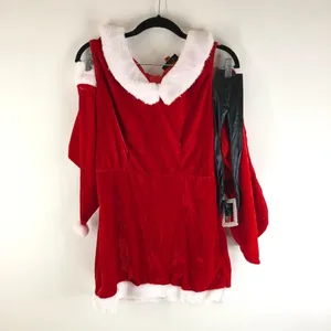Music Legs Miss Santa Claus Costume Sexy Dress Up Halloween Christmas M/L thumbnail 3