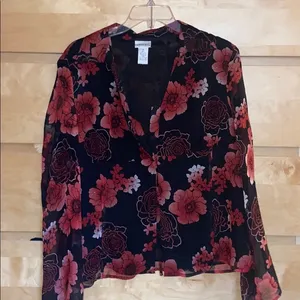 Fashion Bug Flowered Blouse thumbnail 1