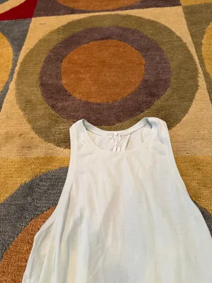 Lululemon All Tied Up Tank Top Tie Back Pima Cotton Mint Green Size 6 thumbnail 2