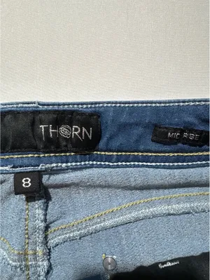 THORN Mid Rise Blue Denim Jeans Size 10 thumbnail 2