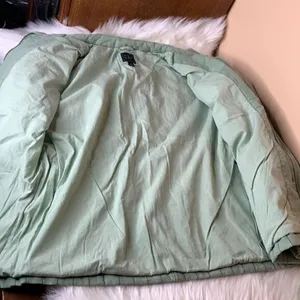 GAP Quilted Utility Belted Jacket In Green Dollar Size Medium thumbnail 11