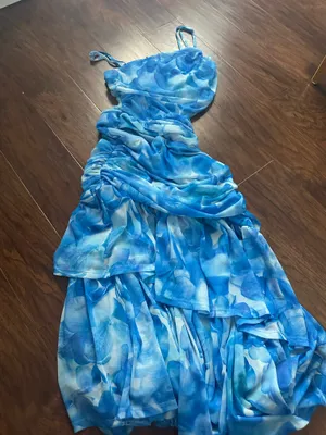 Shein Blue Dress Floral thumbnail 3