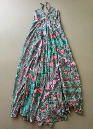 Boho Paisley Floral Maxi Summer Dress thumbnail 3