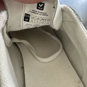 Veja Esplar Sneakers Size 6 EU 37 White Leather With Bright Pink V Logo thumbnail 7