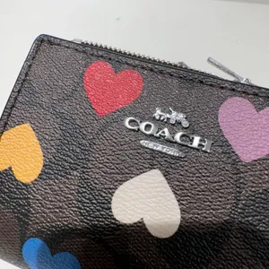 coach Bifold Wallet In Signature Canvas With Heart Print cp424 thumbnail 3