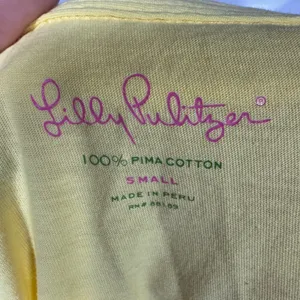 Lilly‎ Pulitzer Yellow Ruffle Tank Top Pima Cotton S Preppy Vacation Feminine thumbnail 6