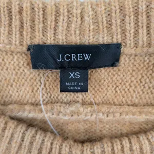 J.Crew Womens Camel Merino Wool Alpaca Blend Crewneck Sweater XS BD413 thumbnail 5