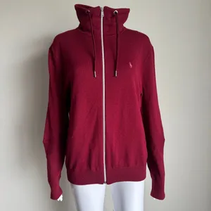 Polo Golf Ralph Lauren Women’s Cashmere Full Zip Sweater Burgundy Size L thumbnail 3