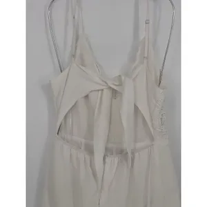 Windsor Grand Allure Cutout Boho Jumpsuit Bachelorette Bridal White‎ — M Bin12 thumbnail 7
