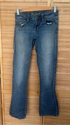 American Eagle Y2K skinny kick stretch low rise bootcut denim jeans woman’s 2 thumbnail 1