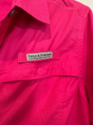 Field & Stream Women's Pink Short Sleeve Performance Button-Down Fishing Shirt S thumbnail 5