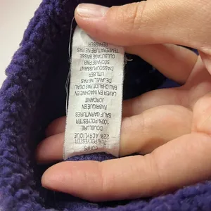 LL Bean Purple Sherpa Vest Embroidered Trim thumbnail 7