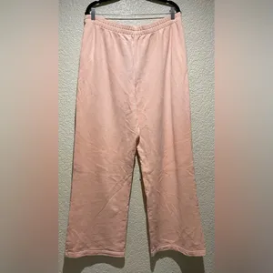 Skims NWT French Terry Low Rise Straight Leg Pant Cantaloupe Size L thumbnail 6