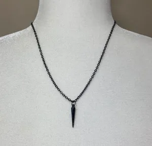 Spike Gunmetal Necklace Punk Goth Egirl New thumbnail 11