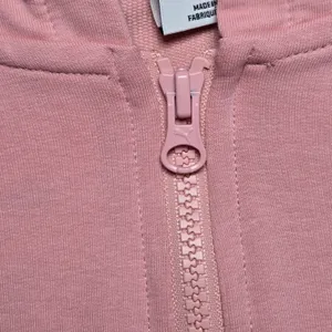 Puma Pink Script Logo Zip Up‎ Hoodie Sweatshirt Women's Medium thumbnail 8