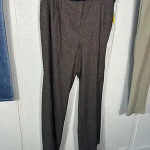 Calvin Klein Women's Brown Herringbone Belted Pants Size 12 N… thumbnail 3