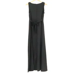 Vintage 90s Empire Waist Maxi Dress Womens Size 8 Black Choir Minimalist Event thumbnail 2
