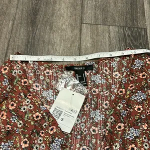 Women’s Forever 21 Floral Print Peasant Long Sleeved Crop Top (NWT) thumbnail 8