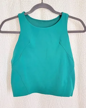 lululemon athletica Teal Crop Tank thumbnail 1