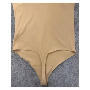 Abercrombie & Fitch SoftAF Ribbed Thong Bodysuit Butter Yellow Large thumbnail 8