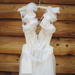 Mac Duggal 67911 Ruffled Tiered Cut Out Chiffon Gown Dress White 6 thumbnail 14