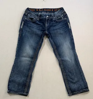 Rock Revival Blue Straight Leg Jeans thumbnail 1
