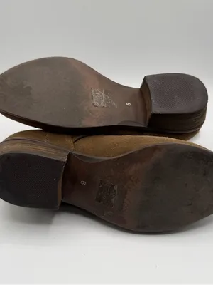 Steve Madden Alanza Olive Suede Ankle Boots Womens 6 Western Buckle Moto thumbnail 6