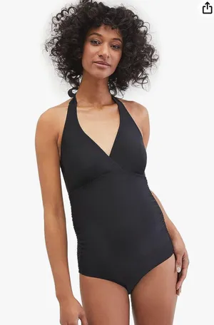 Motherhood Maternity Women's Beach Bump Maternity One Piece Swimsuit UPF 50+ Pregnancy Swimwear thumbnail 2