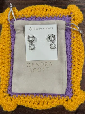 NWT Kendra Scott Ghost Silver Huggie Earrings thumbnail 5