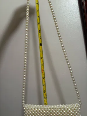 Pearl Beaded Crossbody Bag in Cream thumbnail 6