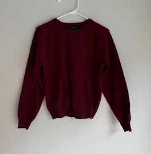 Marled Burgundy Crewneck Sweater thumbnail 1