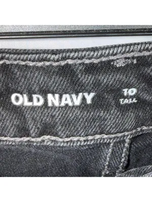 Old Navy Sky-Hi Wide Leg Jeans Women’s Size 10 Tall Black Wash thumbnail 4