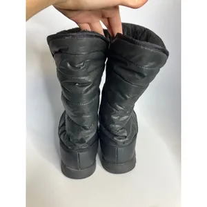 The North Face black amore ll boots quilted puffer pull on women's size 9 winter thumbnail 4