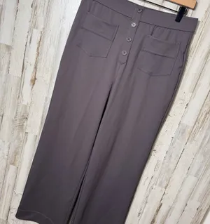 Halara‎ High Waisted Button Pocket Straight Leg Casual Pants Womens Large NEW thumbnail 1