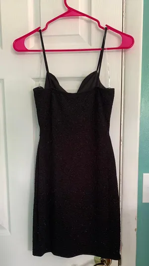 Sparkly Black Homecoming Dress thumbnail 2