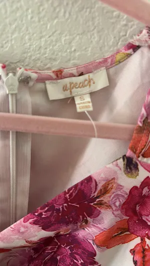 A.Peach Floral dress thumbnail 3