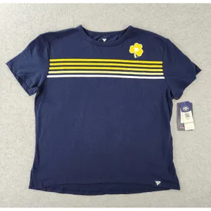 NWT Womens Fanatics Navy Notre Dame Fighting Irish Tie Breaker T-Shirt sz MEDIUM thumbnail 1