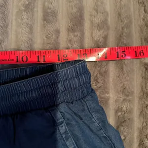 Workshop Republic Clothing Blue Lyocell Wide Leg Chambray Drawstring Pants Small thumbnail 4